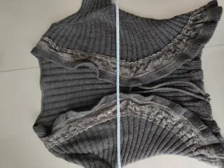 Bolero donna grigio pizzo romantico