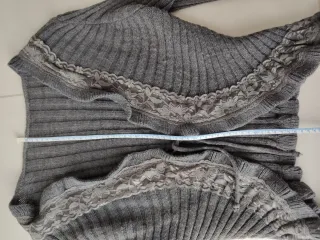 Bolero donna grigio pizzo romantico