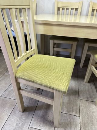 Mesa de comedor y 6 sillas madera