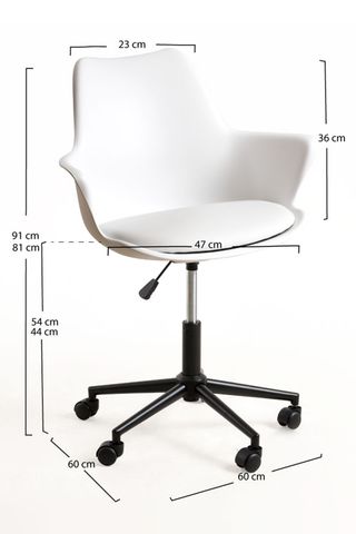 Silla de Oficina Mona Giratoria Blanca