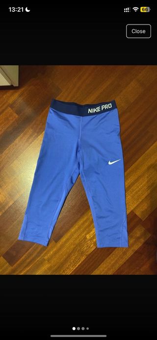 Mallas Nike Pro Azules Mujer