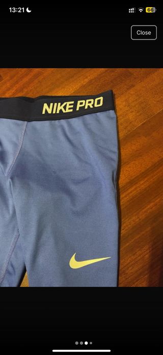 Mallas Nike Pro Azules Mujer