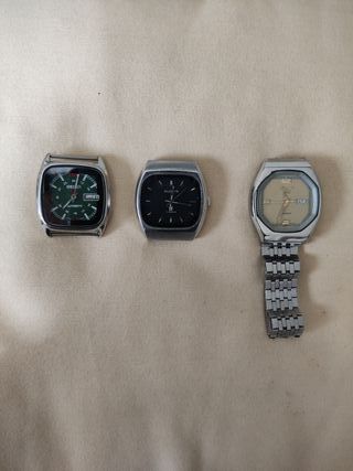 2 RELOJES SEIKO Y 1 ALLWYN VINTAGE REPARAR O PIEZA