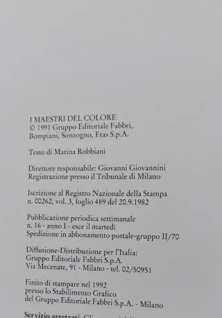 I Maestri del Colore - Collezione Libri Arte