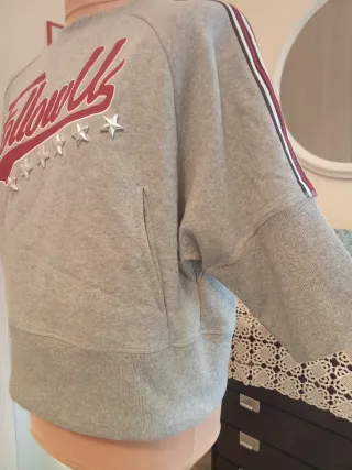 Felpa corta con stampa Follow Us