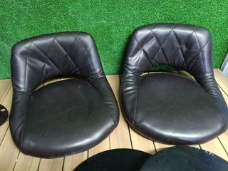 SONGMICS Taburete de Bar, Juego de 2, Sillas de Cocina con Marco de Metal Estable y Cubierta de Cuero Sintético, Reposapiés, Altura de Asiento Ajustable, Fácil Montaje, Vintage