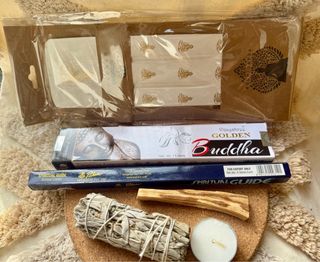 Kit Ritual de Limpieza: Buda de Madera + Salvia +