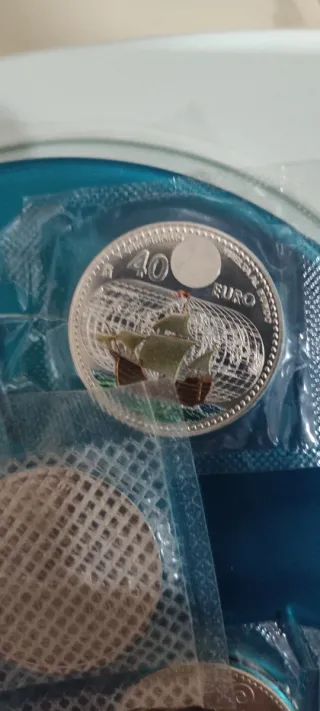 Set di 5 monete Euro in argento