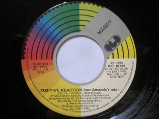 Mandy Positive Reaction 7" 45 RPM 1987 CGD
