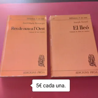 Novelas en català.