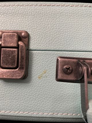 Maleta vintage verde agua