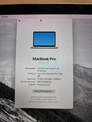 MacBook Pro 15 Plata