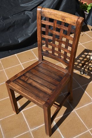 Sillas de madera maciza estilo rústico