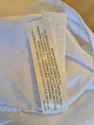 Camisa Blanca Massimo Dutti Talla 38