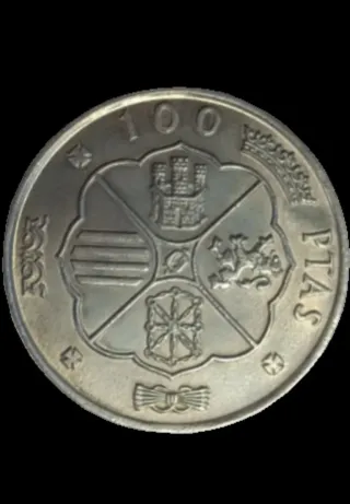 100 Pesetas 1966.67 Franco. PLATA. Uno en punta