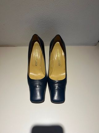 Sanfreddiano Mocassini Tacco 37 Blu