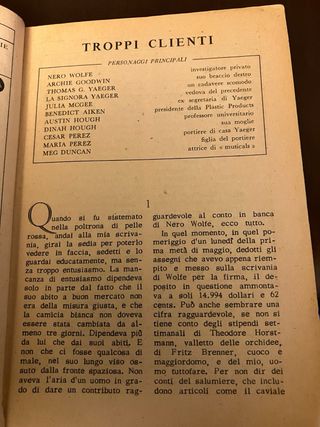 Troppi clienti.R.stout. Mondadori