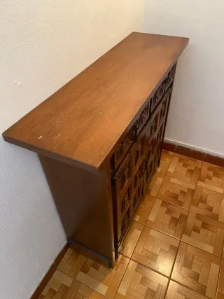 Mueble recibidor rústico madera