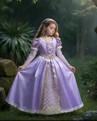 Disfraz Princesa Morado Talla 5/6 años
