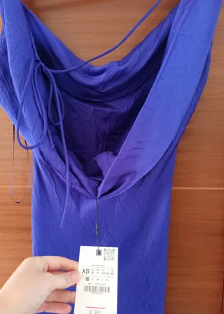 Vestido azul midi tirantes