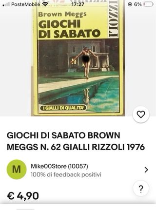 Giochi di sabato. B. Meggs. Gialli Rizzoli