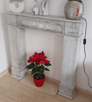 Frente de chimenea madera