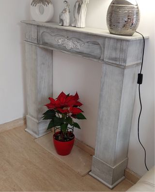 Frente de chimenea madera