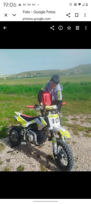 Pikbike 125 Motocross Blanca y Amarilla