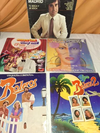 Lote 5 vinilos: Boleros, Pop, Rock