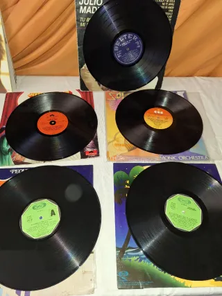 Lote 5 vinilos: Boleros, Pop, Rock