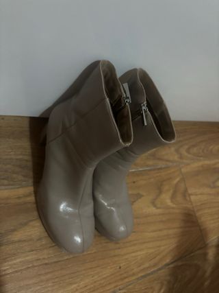 Botines camel tacón plataforma