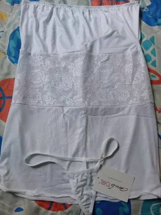 Picardías sexy encaje blanco Talla L