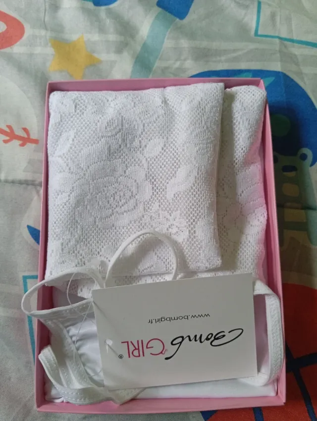 Picardías sexy encaje blanco Talla L