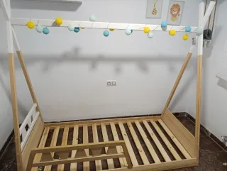 Cama Montessori Madera Blanca
