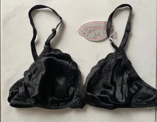 Reggiseno in seta nera Vintage tg 2 Armelle