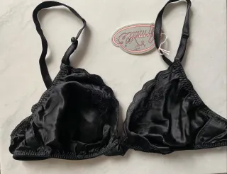 Reggiseno in seta nera Vintage tg 2 Armelle