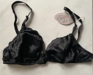 Reggiseno in seta nera Vintage tg 2 Armelle