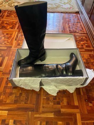 Bota de piel Vagabond Negra