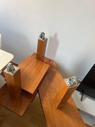 Mesa de centro de madera maciza y pino natural