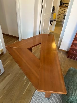 Mesa de centro de madera maciza y pino natural