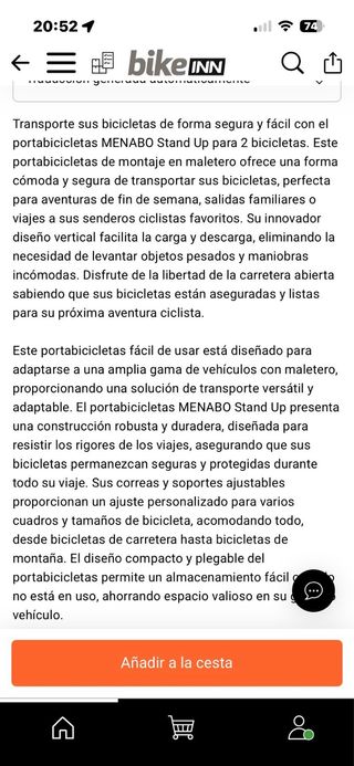 Portabicicletas MENABO Stand Up 2 Bicicletas