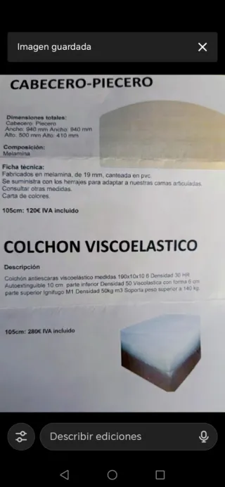 Cama Articulada Eléctrica Colchón Antiescaras 105