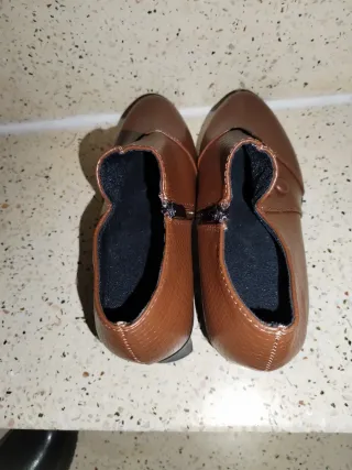 Botines zapatos piel marrones mujer