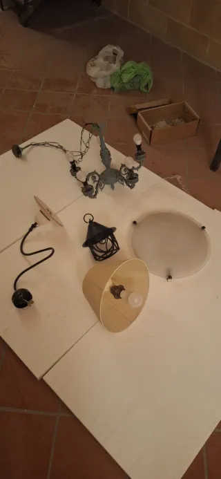 5 Lampade+specchio+lampadine