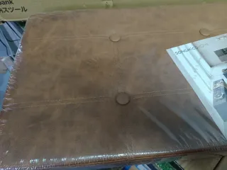 SONGMICS Baúl Puff Almacenaje Marrón