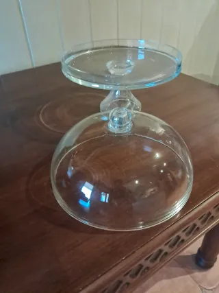 Tartera de cristal con tapa