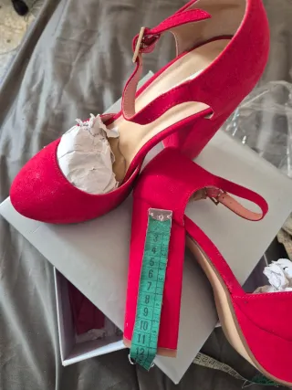 Zapatos de terciopelo rojos