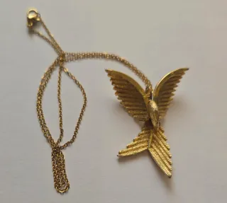 Colgante de pájaro dorado