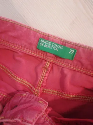 United Colors of Benetton pantaloni rosa taglia 29