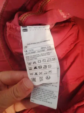 United Colors of Benetton pantaloni rosa taglia 29